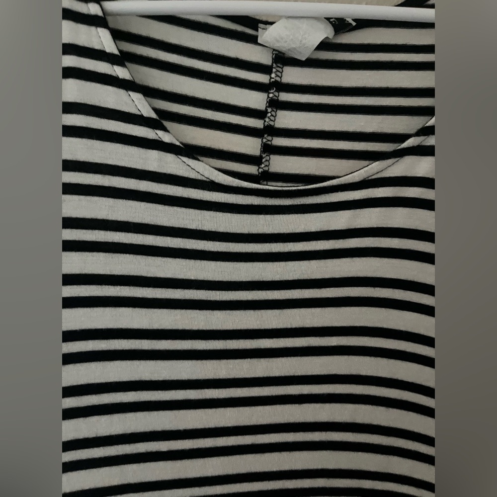 Black and off white casual dress